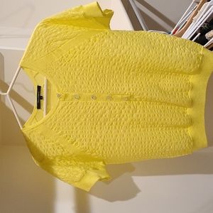 Tara jarmon yellow shirt size small